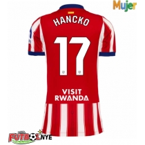 Camiseta Atletico Madrid David Hancko #17 Primera Equipación para mujer 2026-27 manga corta